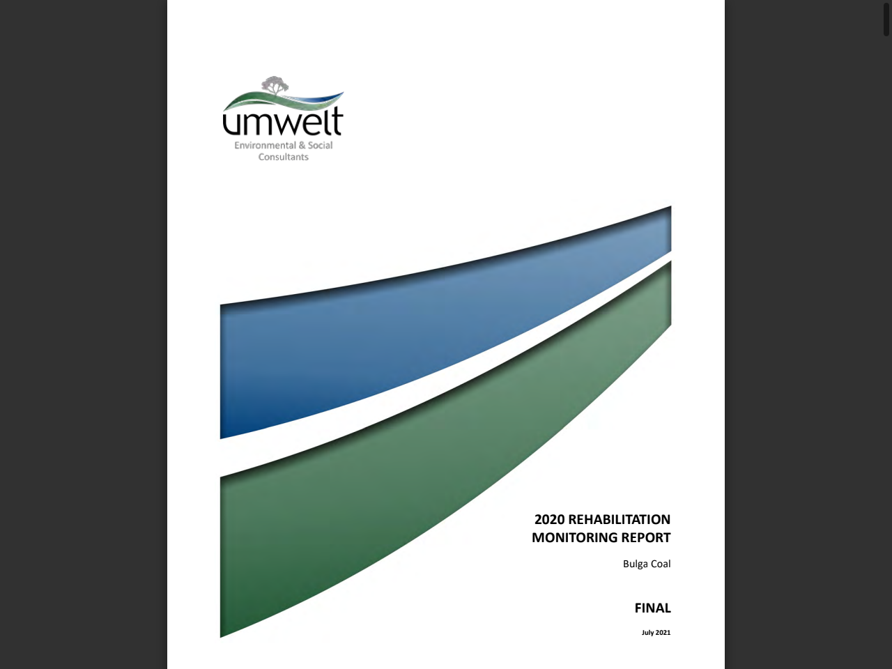 Preview of 2020 Rehabilitation Monitoring Report - Glencore Australia, accessed August 10, 2025,