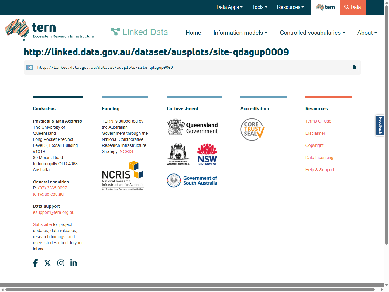 Preview of TERN Linked Data