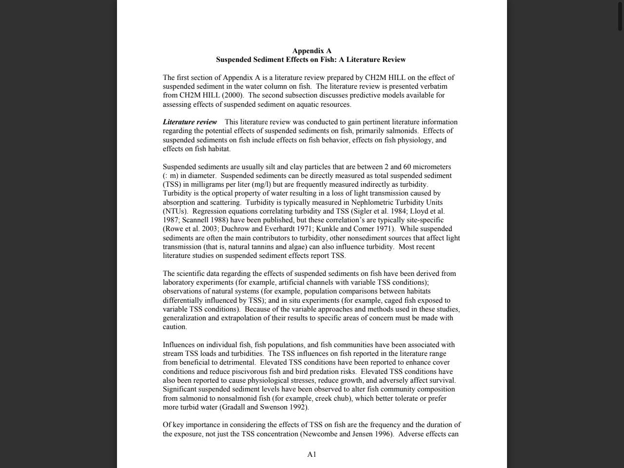 Preview of C:\My Documents\BiOps and Notes\Milltown Dam\MTD Opinion\Appendix A.wpd - US EPA