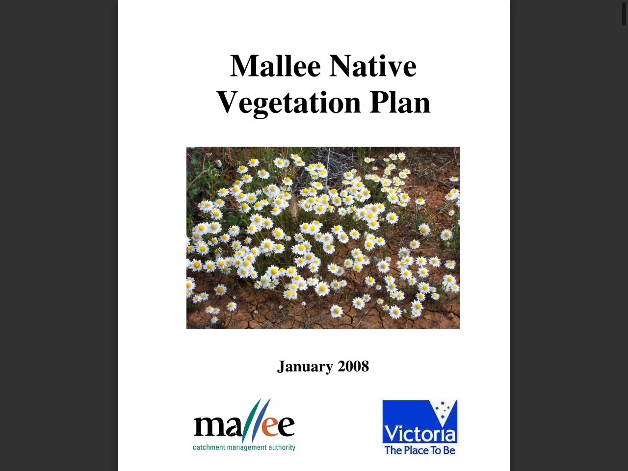 Preview of Mallee Native Vegetation Plan, accessed July 15, 2025,