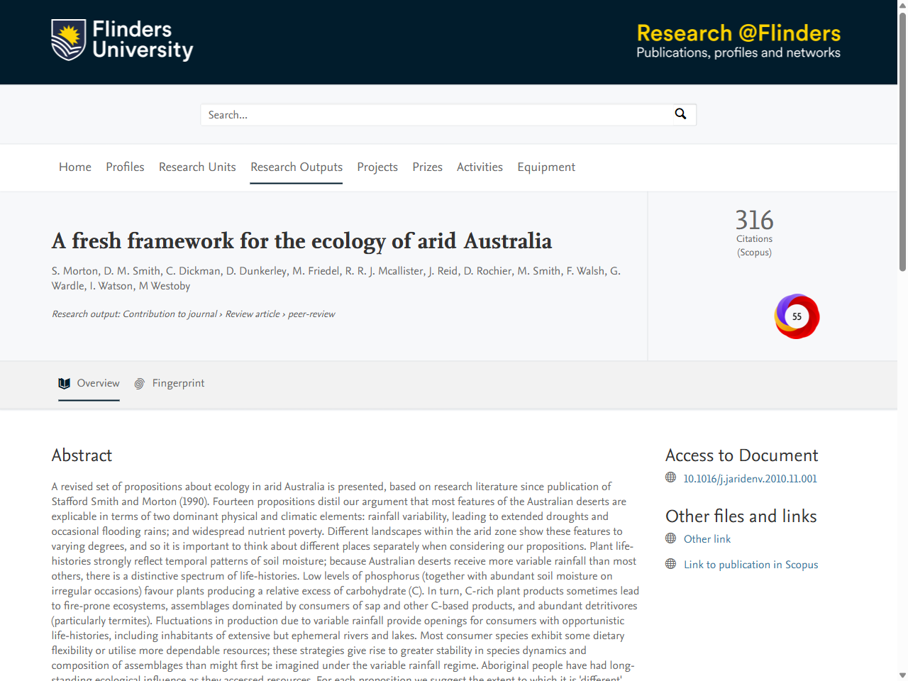Preview of A fresh framework for the ecology of arid Australia - Research @ Flinders, accessed July 28, 2025