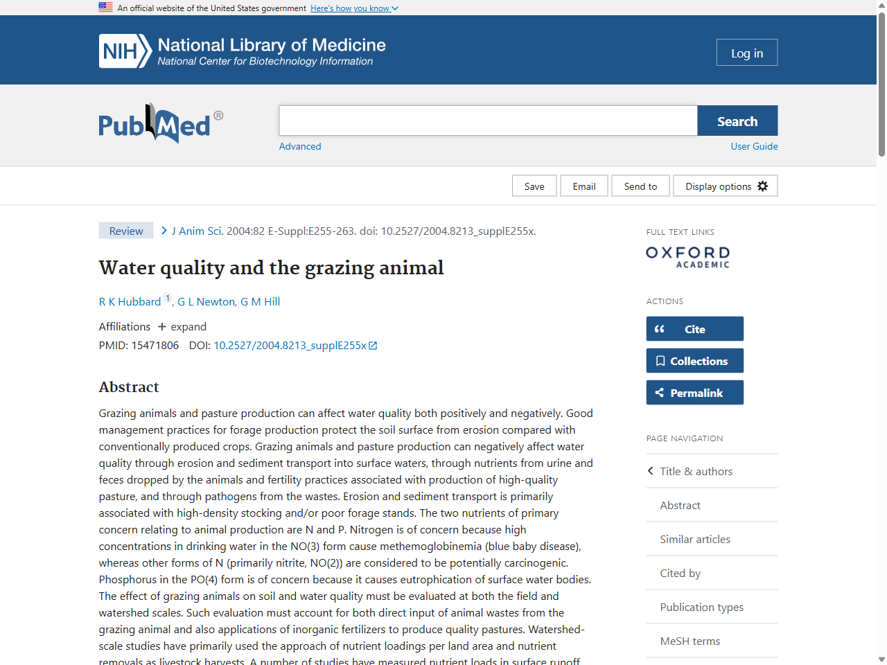 Preview of Water quality and the grazing animal - PubMed, accessed July 30, 2025, 