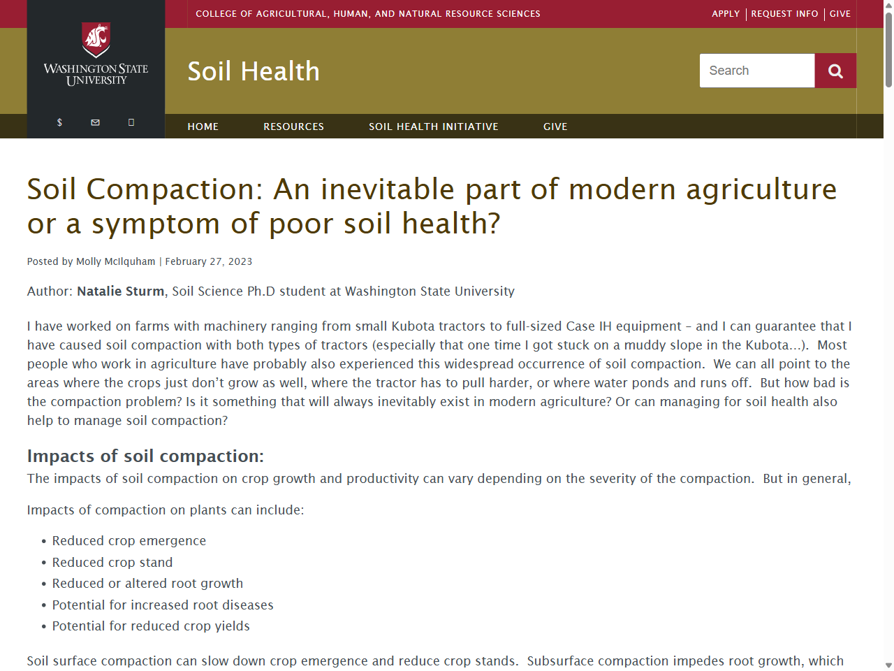 Preview of Soil Compaction: An inevitable part of modern agriculture or a symptom of poor soil health?, accessed August 4, 2025,