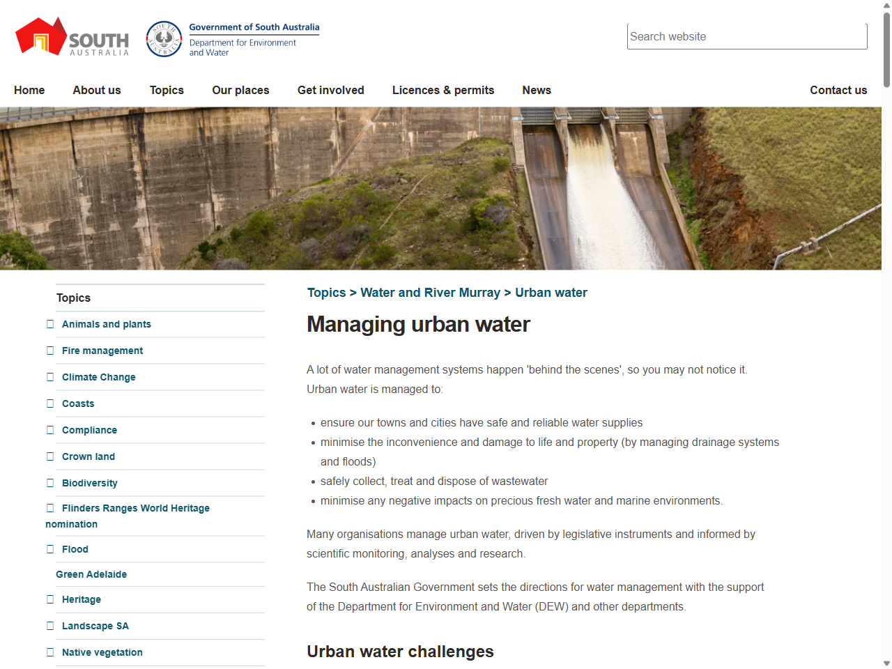 Preview of Managing urban water - Department for Environment and Water, accessed July 13, 2025, 