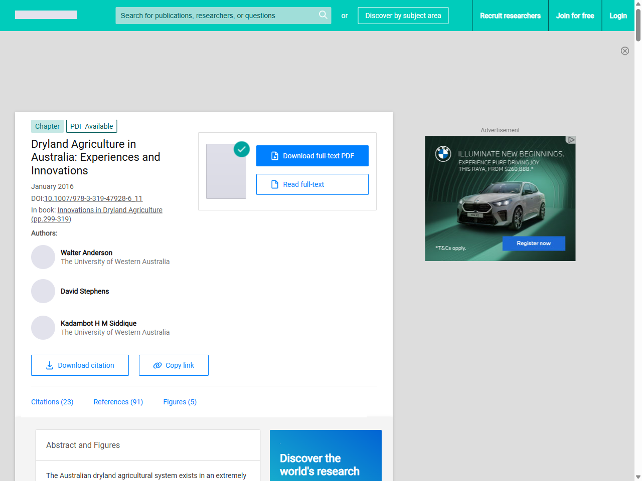 Preview of (PDF) Dryland Agriculture in Australia: Experiences and Innovations - ResearchGate, accessed July 7, 2025, 