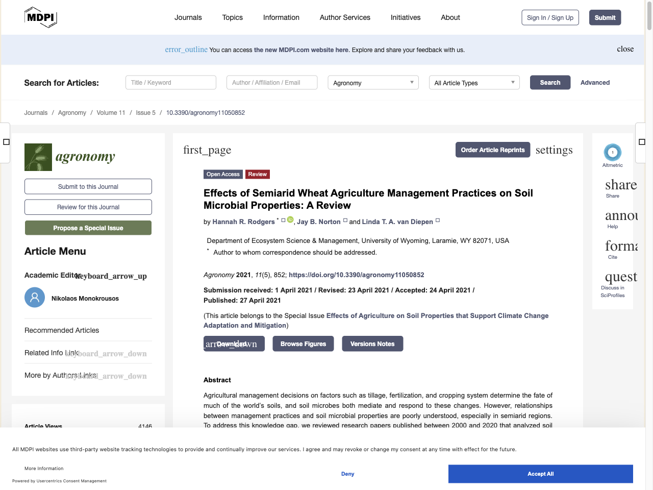 Preview of Effects of Semiarid Wheat Agriculture Management Practices on Soil ..., accessed August 5, 2025,