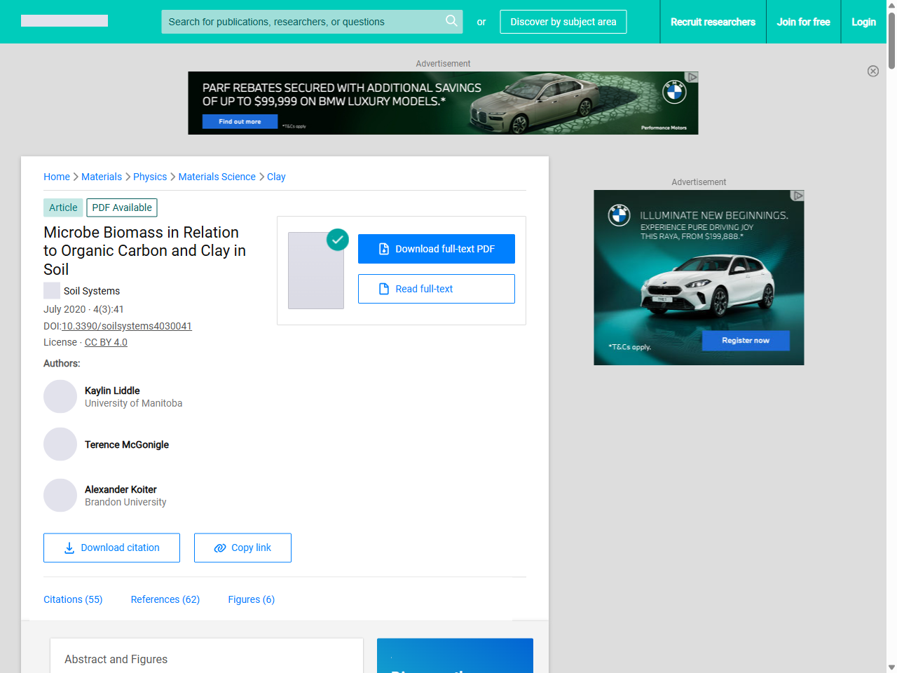 Preview of Microbe Biomass in Relation to Organic Carbon and Clay in Soil - ResearchGate