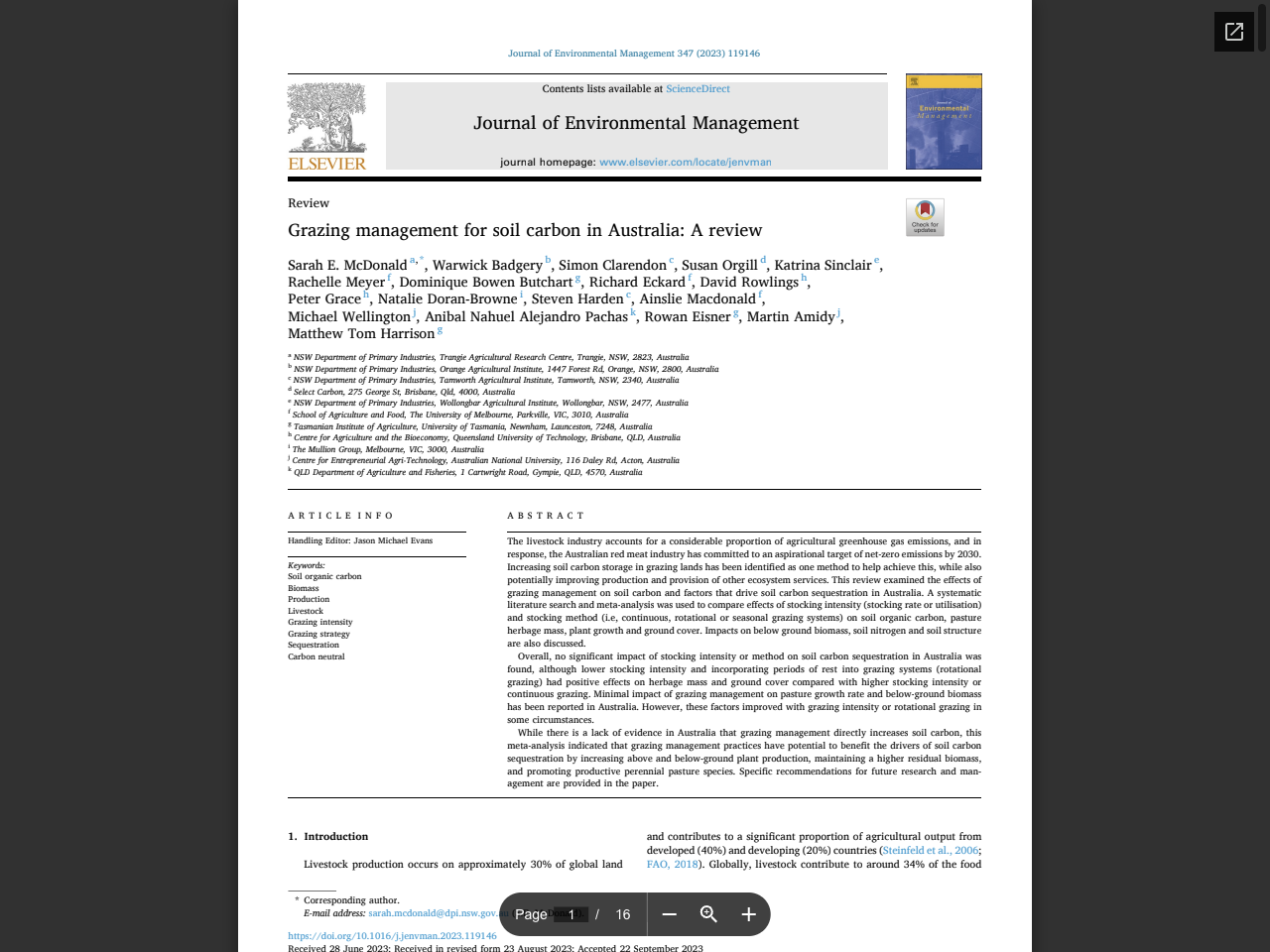 Preview of Grazing management for soil carbon in Australia: A review, accessed August 5, 2025, 