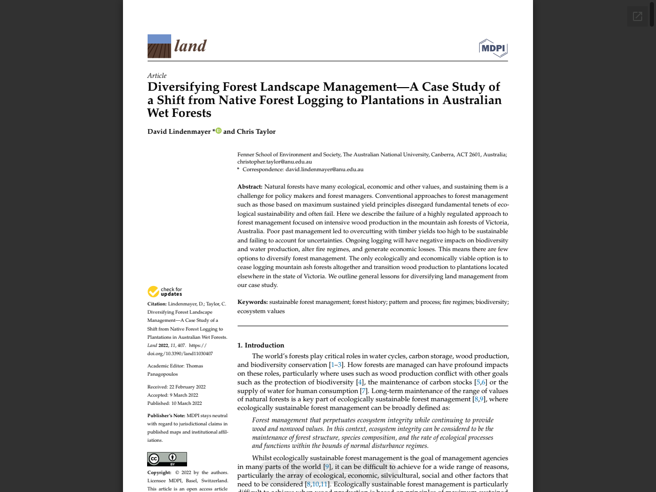 Preview of Code of Practice for Timber Production 2014 (as amended 2022) - Forests and Reserves
