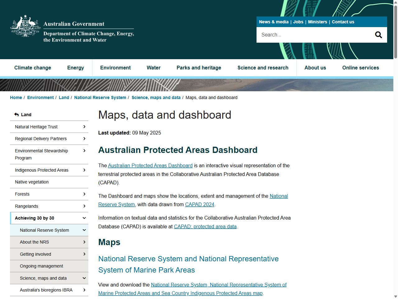 Preview of Maps, data and dashboard - DCCEEW, accessed July 16, 2025,
