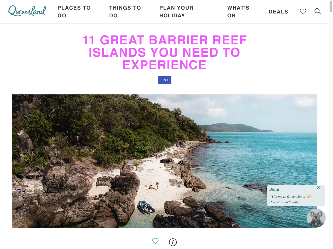 Preview of Incredible Great Barrier Reef Islands For Your Holiday - Visitor's Guide - Queensland, accessed July 30, 2025,