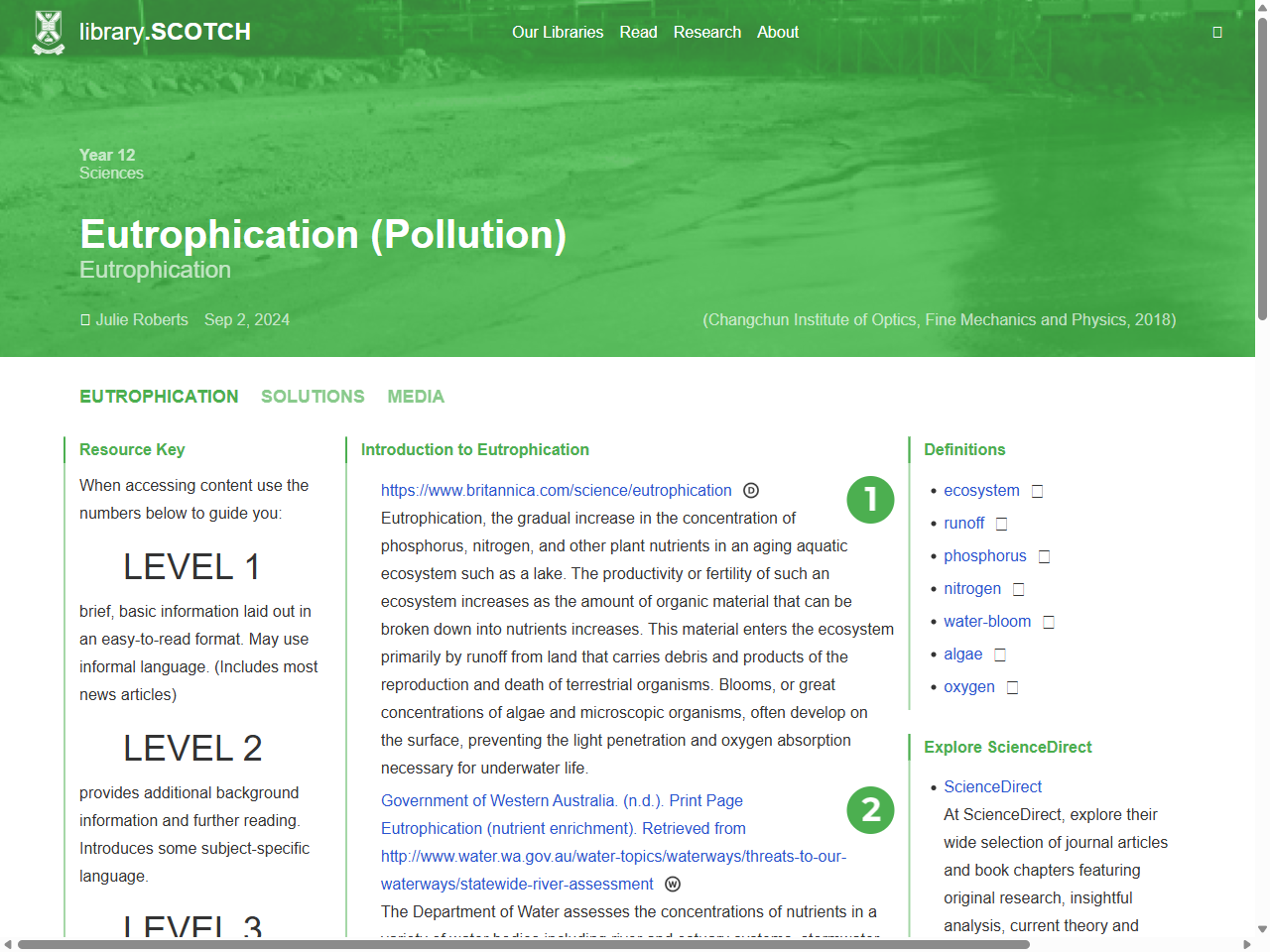 Preview of Eutrophication (nutrient enrichment) - Government of Western Australia