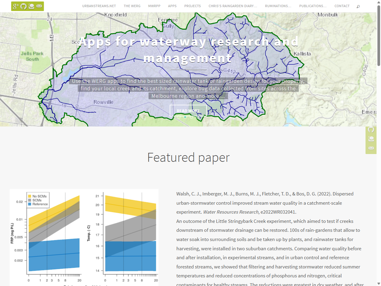 Preview of urbanstreams.net – Stream ecology, Raingarden Diary, Chris Walsh's blog, accessed August 11, 2025, 