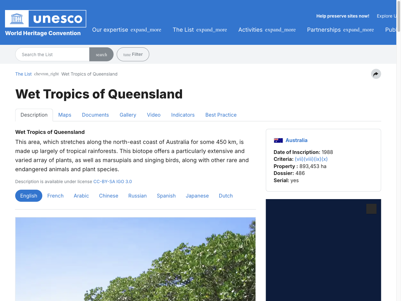 Preview of Wet Tropics of Queensland - UNESCO World Heritage Centre, accessed July 22, 2025, 