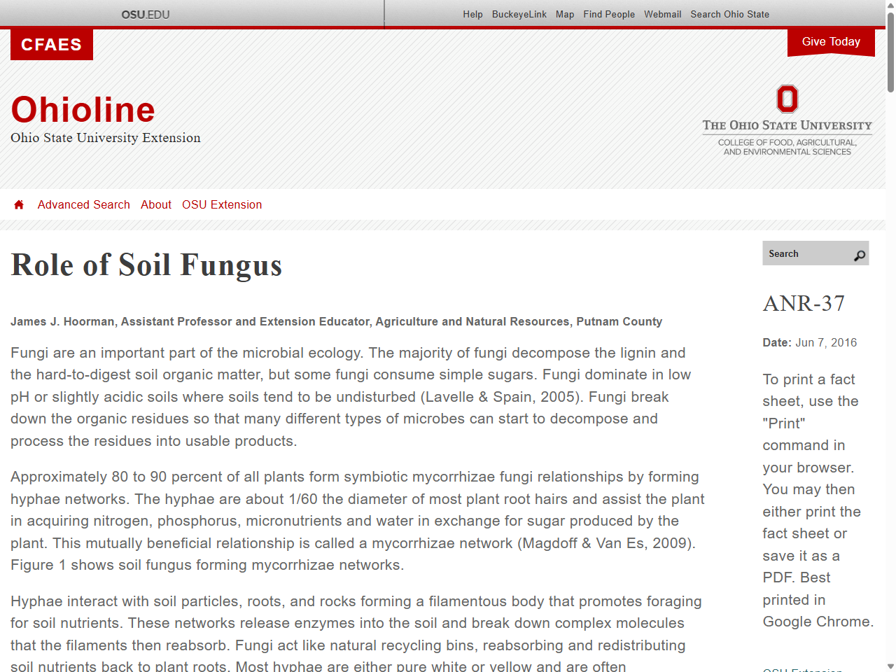 Preview of Role of Soil Fungus | Ohioline - The Ohio State University, accessed on June 5, 2025