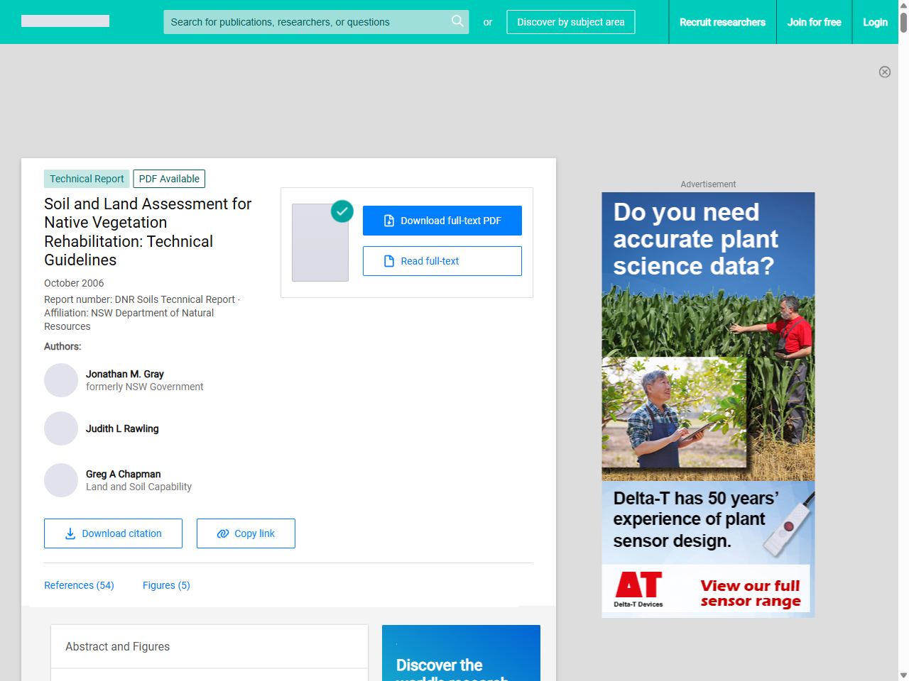 Preview of Soil and Land Assessment for Native Vegetation Rehabilitation Technical Guidelines
