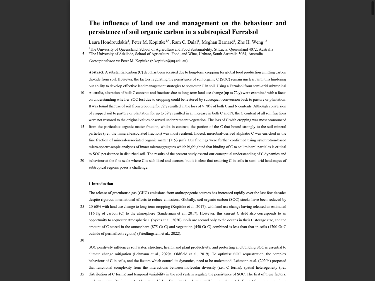 Preview of The influence of land use and management on the ... - EGUsphere