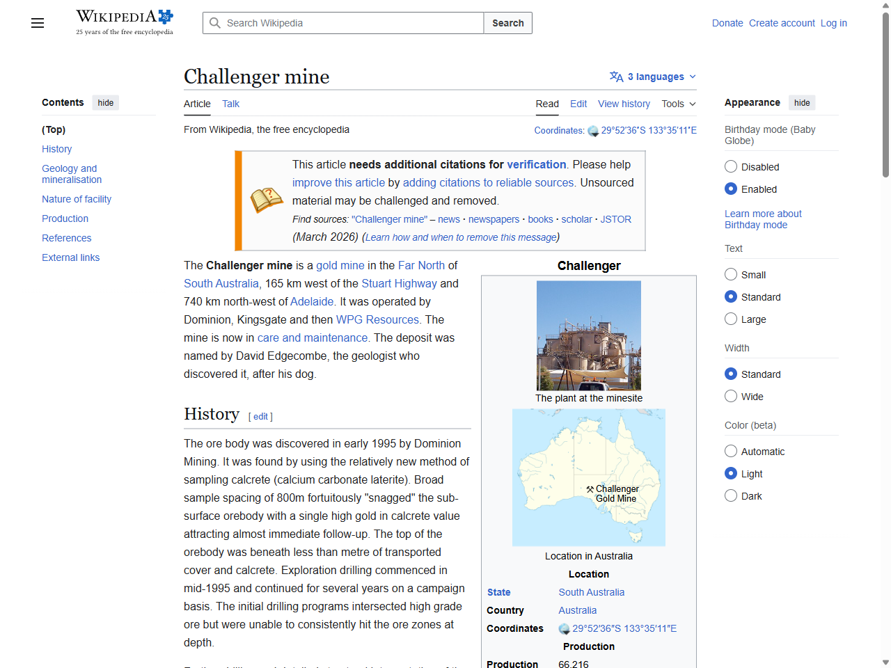 Preview of Challenger mine - Wikipedia, accessed July 13, 2025,