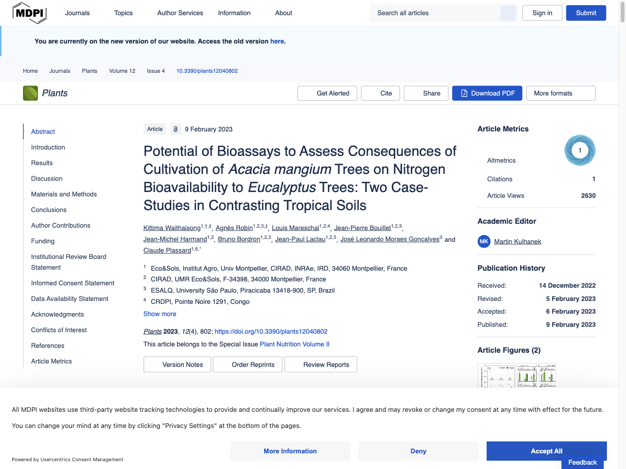 Preview of Potential of Bioassays to Assess Consequences of Cultivation of Acacia mangium Trees on Nitrogen Bioavailability to Eucalyptus Trees: Two Case-Studies in Contrasting Tropical Soils - MDPI, accessed July 30, 2025,