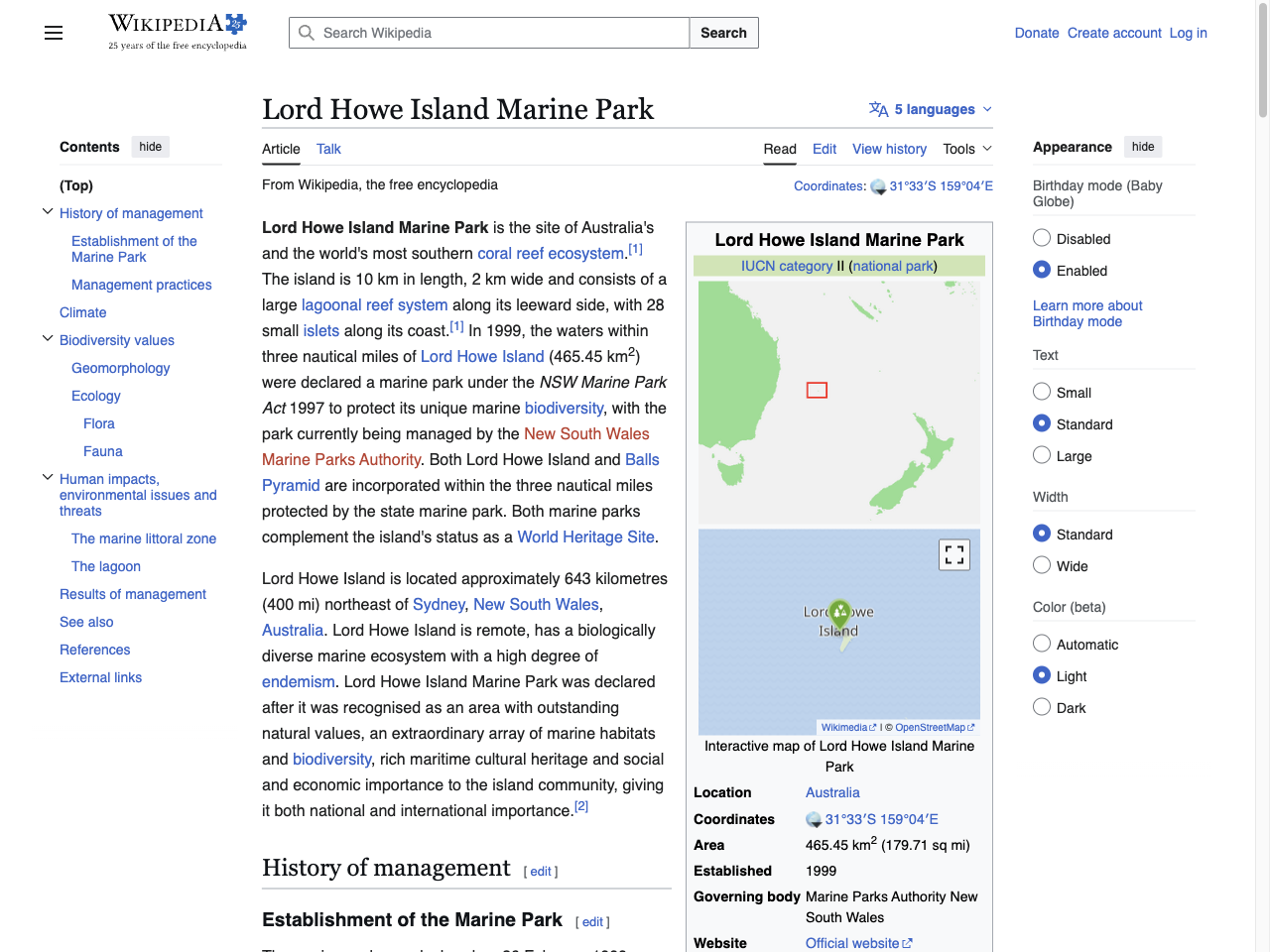 Preview of Lord Howe Island Marine Park - Wikipedia, accessed August 3, 2025, 