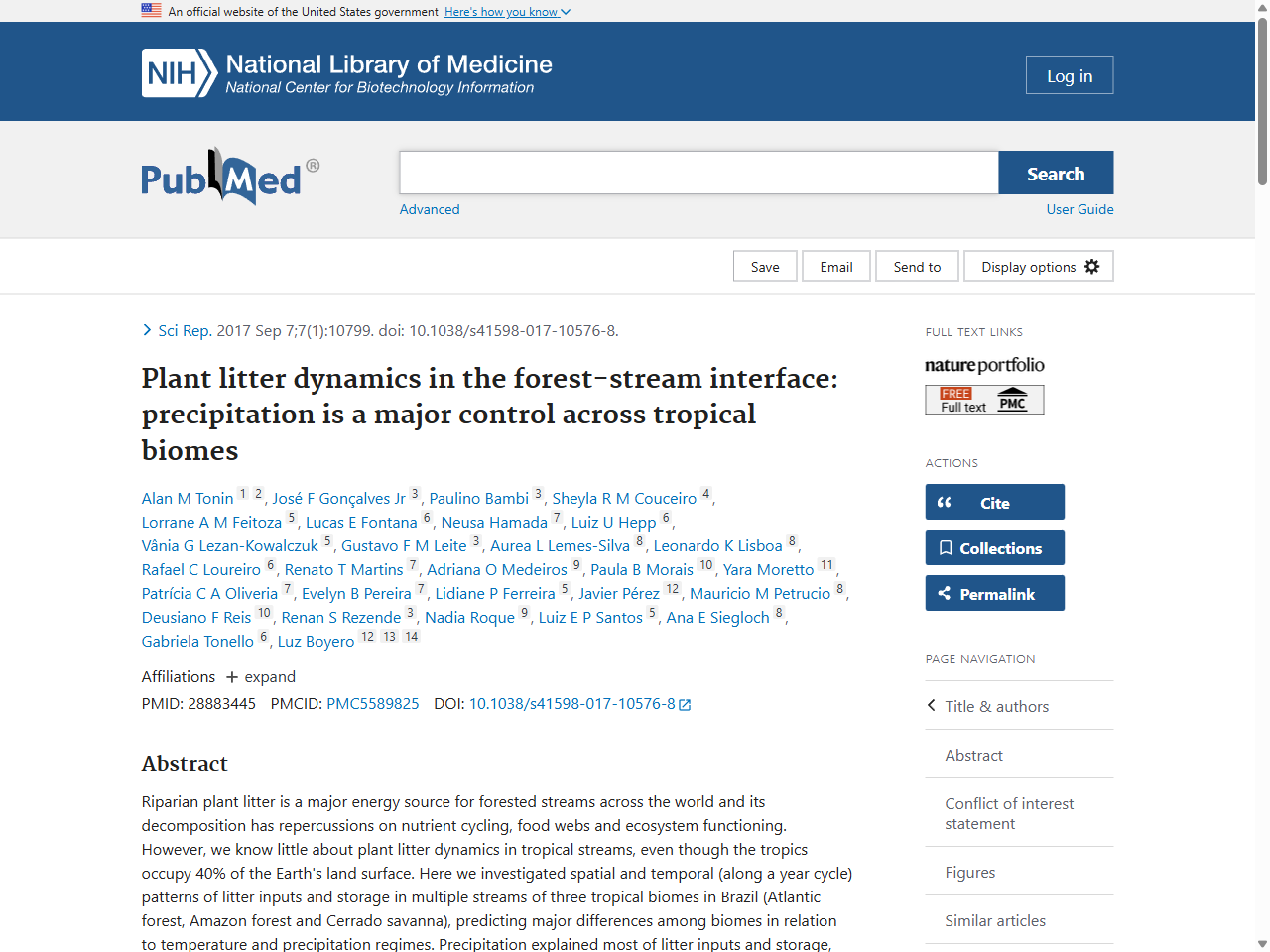 Preview of Using experimental manipulation to assess the roles of leaf litter in the functioning of forest ecosystems