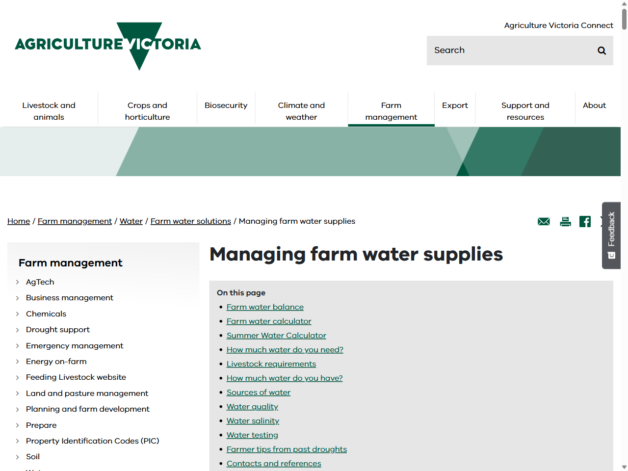 Preview of Managing farm water supplies - Agriculture Victoria