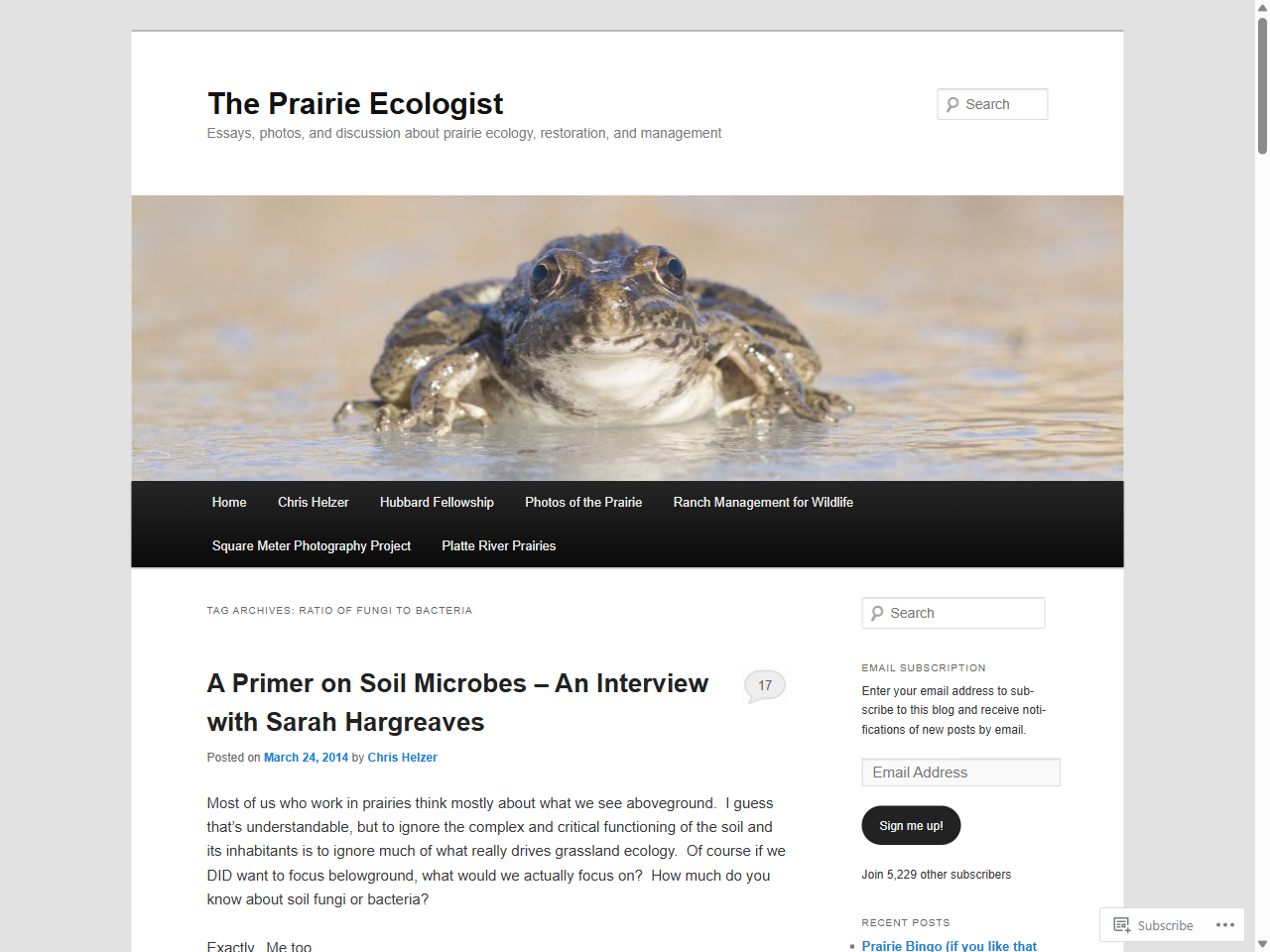 Preview of Tagged with ratio of fungi to bacteria - The Prairie Ecologist, accessed July 28, 2025