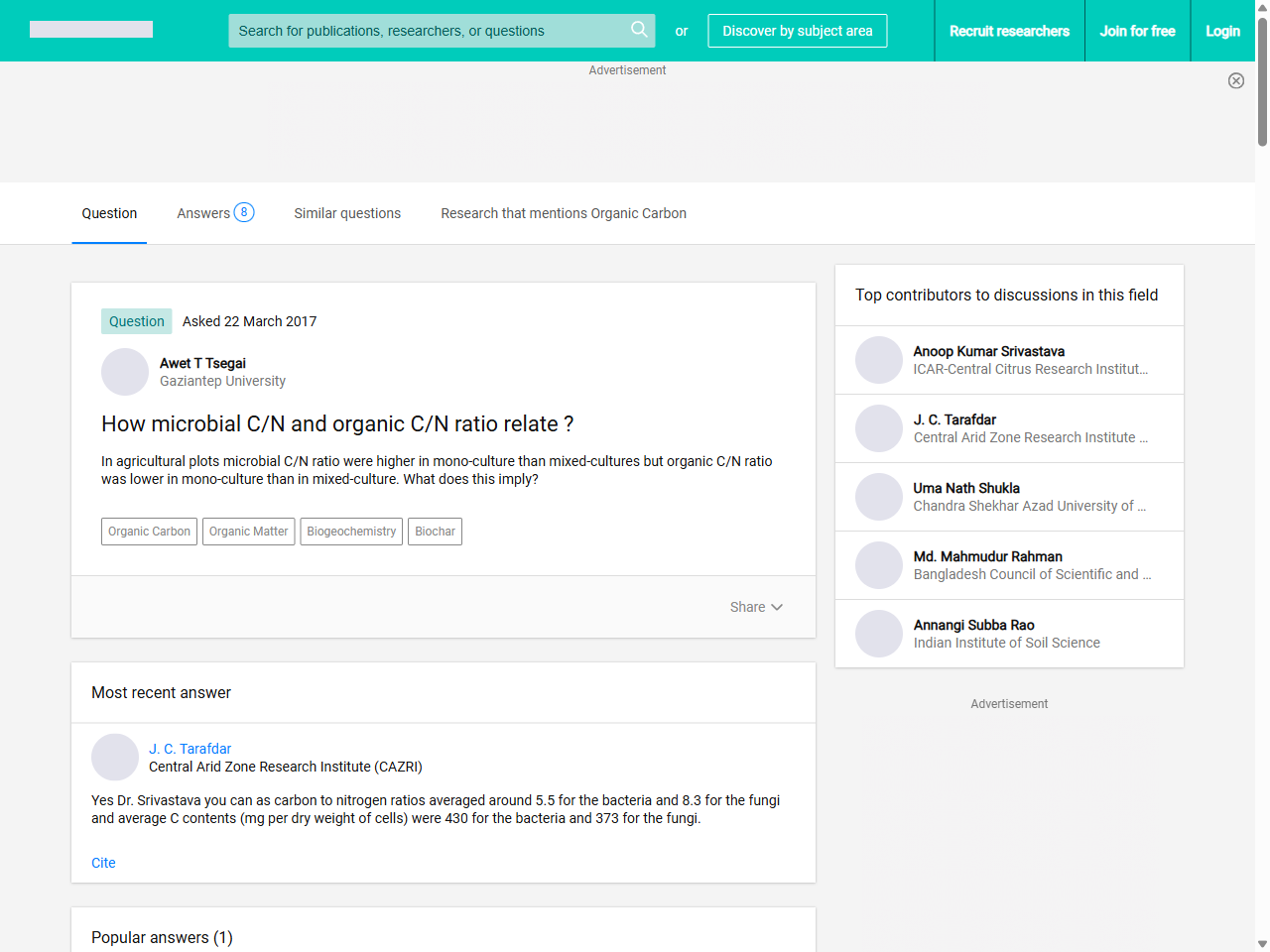 Preview of How microbial C/N and organic C/N ratio relate ? | ResearchGate, accessed July 18, 2025,