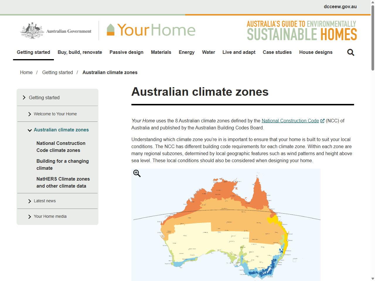 Preview of Australian climate zones - | YourHome, accessed July 13, 2025