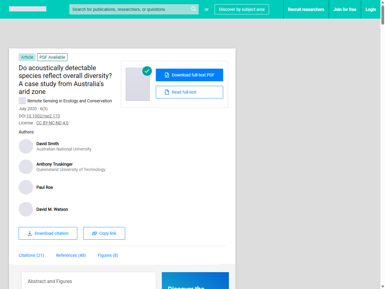 Preview of Do acoustically detectable species reflect overall diversity? A case study from Australia's arid zone - ResearchGate, accessed July 22, 2025,