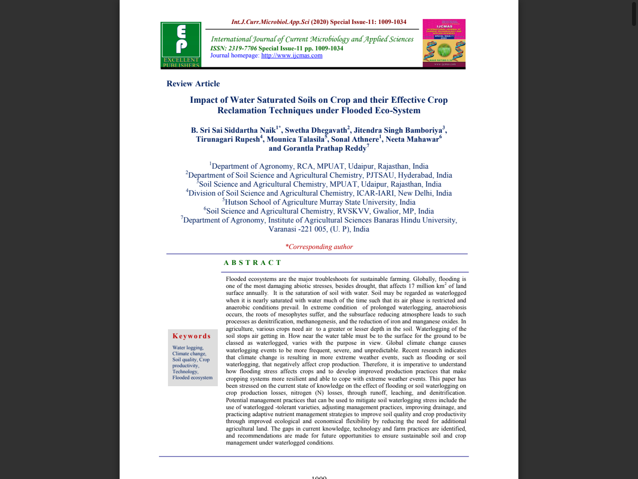 Preview of Soil and Crop Management Practices to Minimize the Impact of Waterlogging on Crop Productivity - PMC - PubMed Central, accessed July 21, 2025