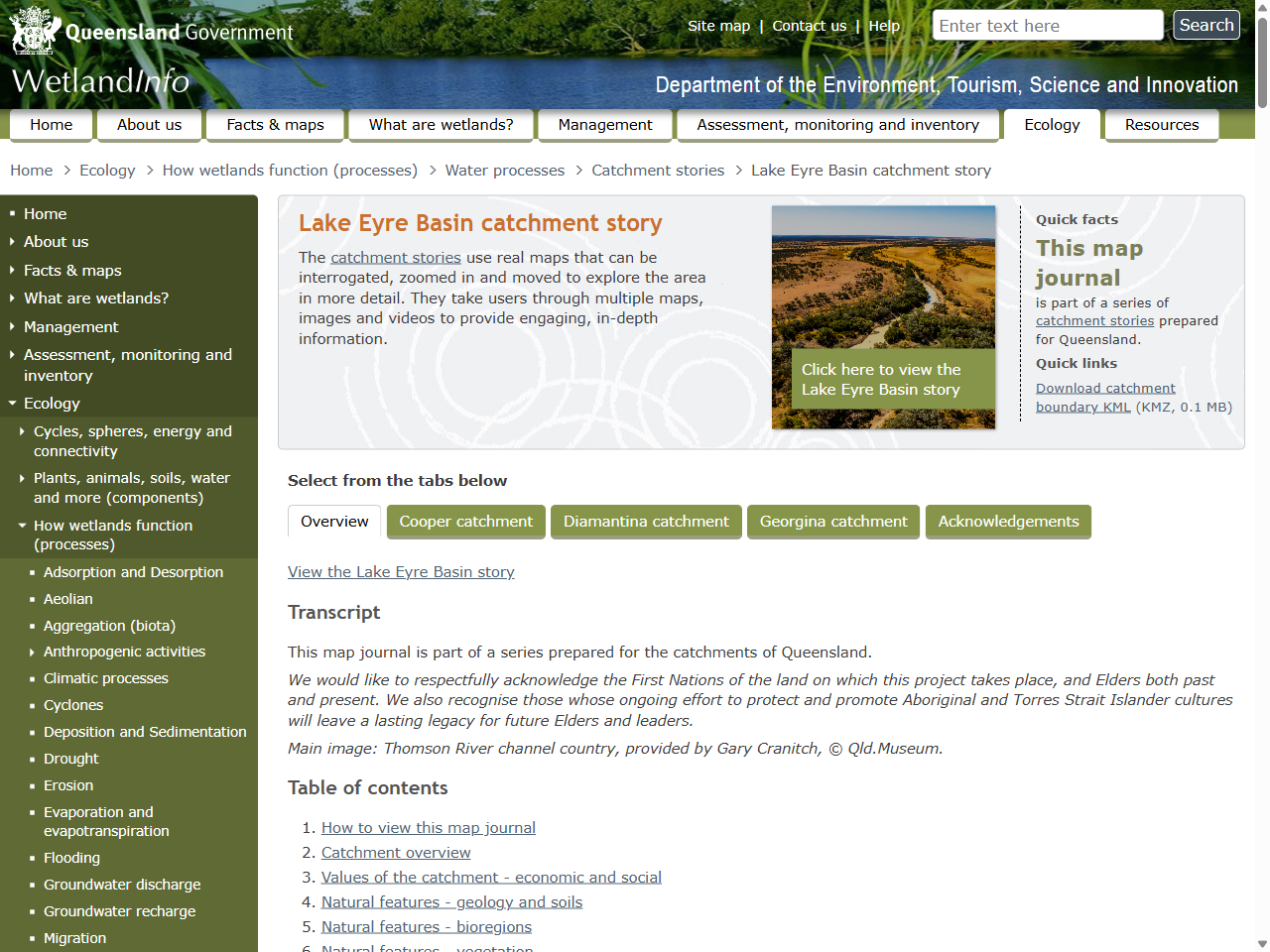 Preview of Lake Eyre Basin Catchment Story – Overview - WetlandInfo, accessed July 18, 2025, 