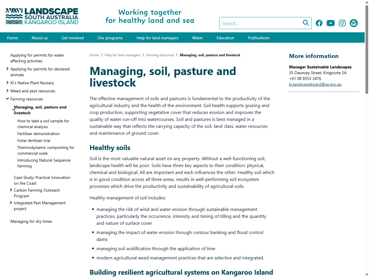 Preview of Managing, soil, pasture… - Kangaroo Island - Landscape SA, accessed July 24, 2025