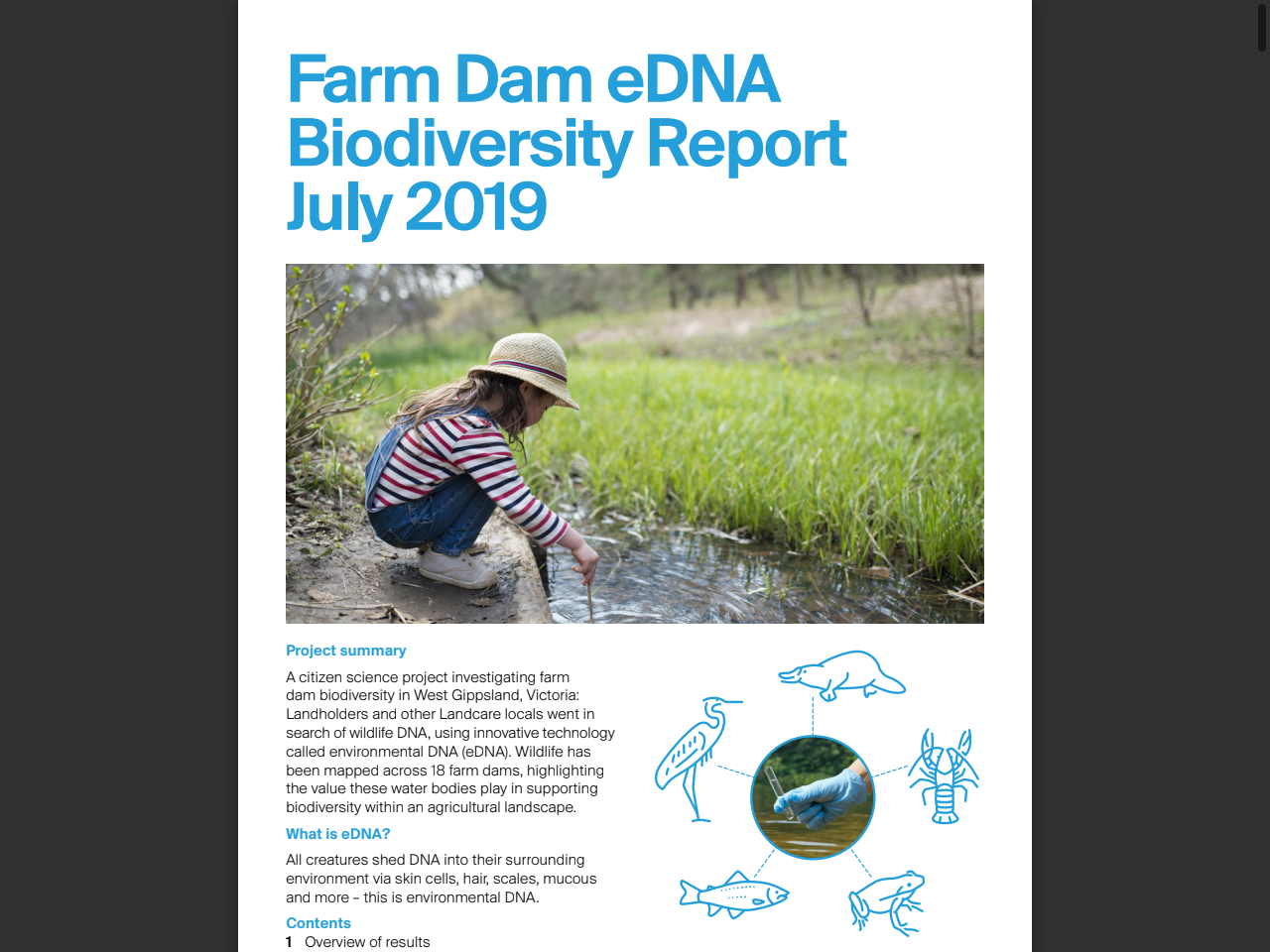 Preview of Farm Dam eDNA Biodiversity Report July 2019 - EnviroDNA
