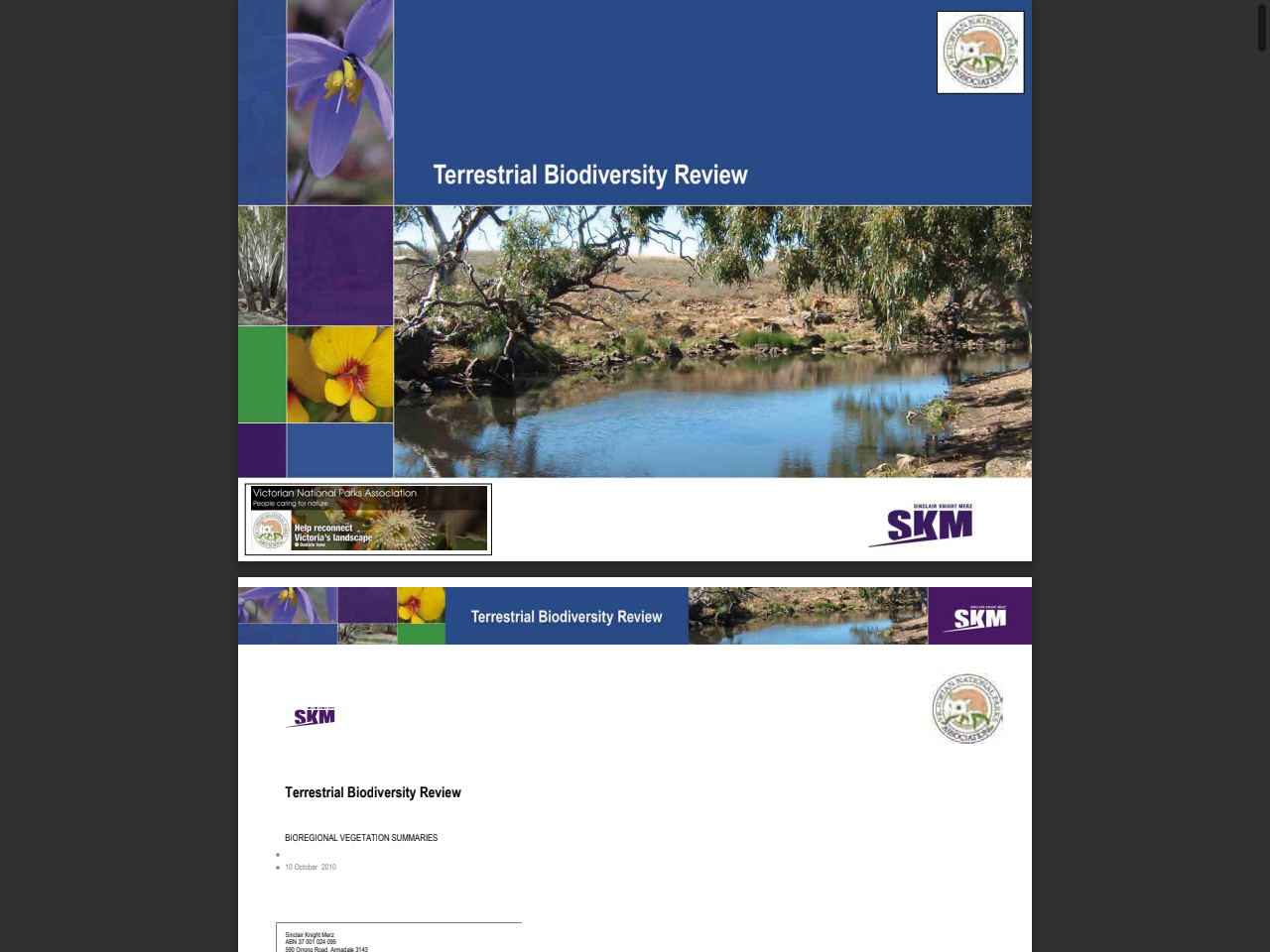 Preview of Benchmarks for wetland Ecological Vegetation Classes in Victoria