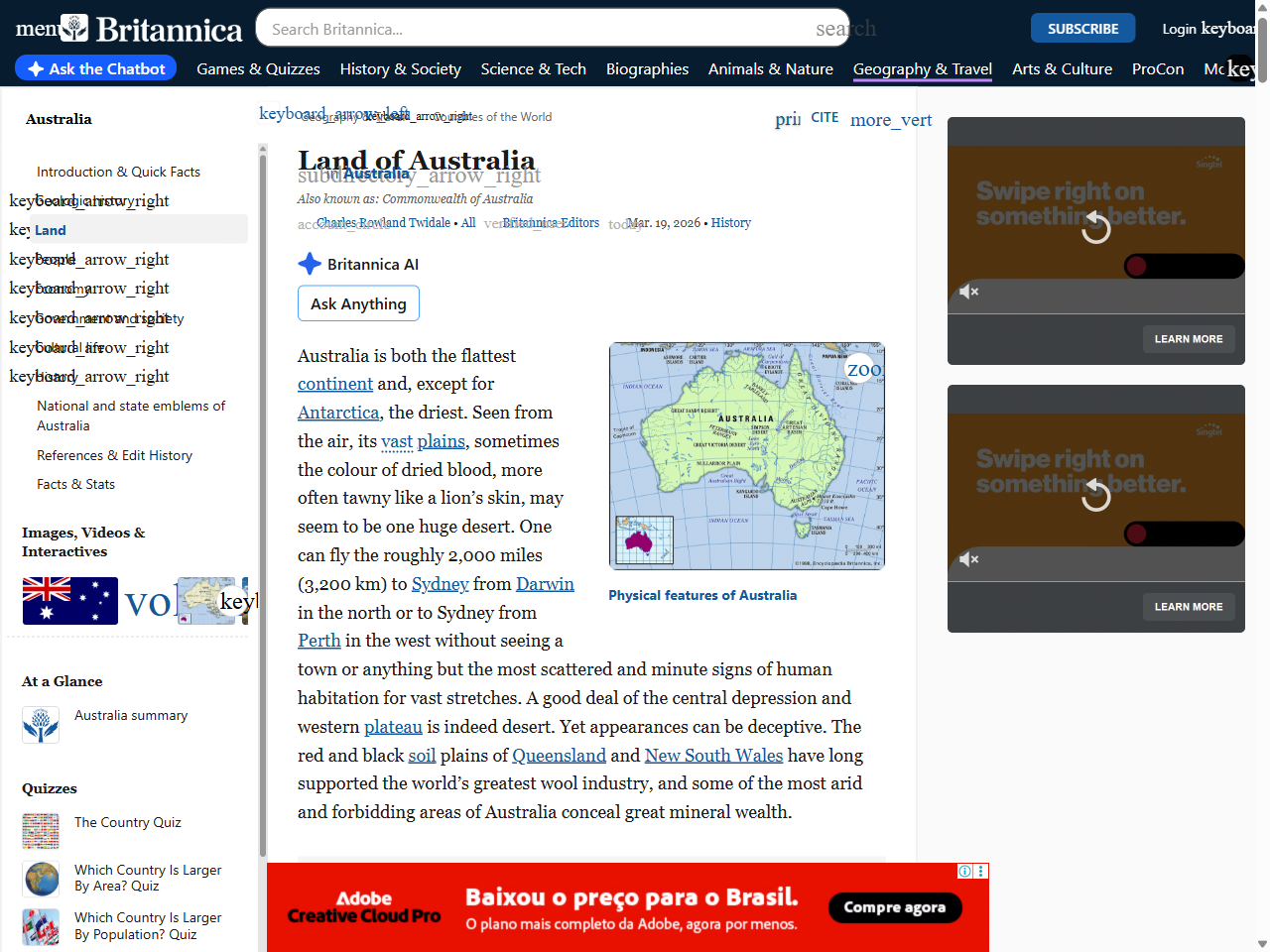 Preview of Australia - Land, Climate, People | Britannica, accessed July 27, 2025,