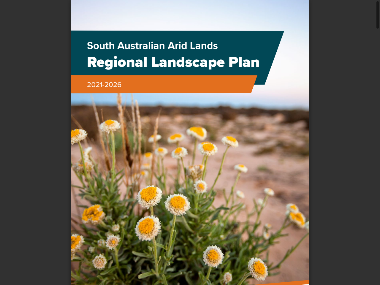 Preview of South Australian Arid Lands - Regional Landscape Plan - Department for Environment and Water, accessed July 27, 2025