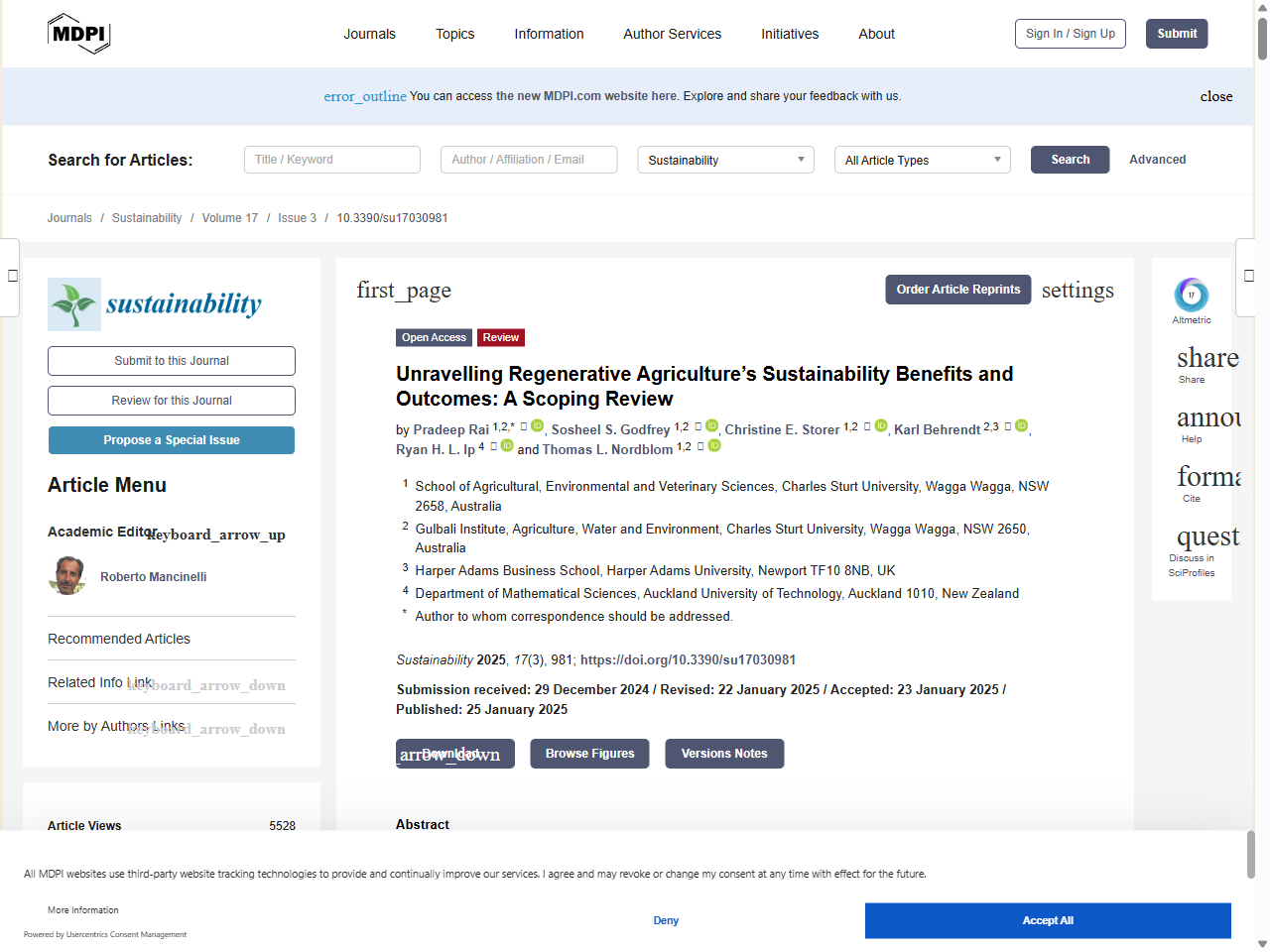 Preview of Unravelling Regenerative Agriculture's Sustainability Benefits and Outcomes: A Scoping Review - MDPI, accessed May 11, 2025,