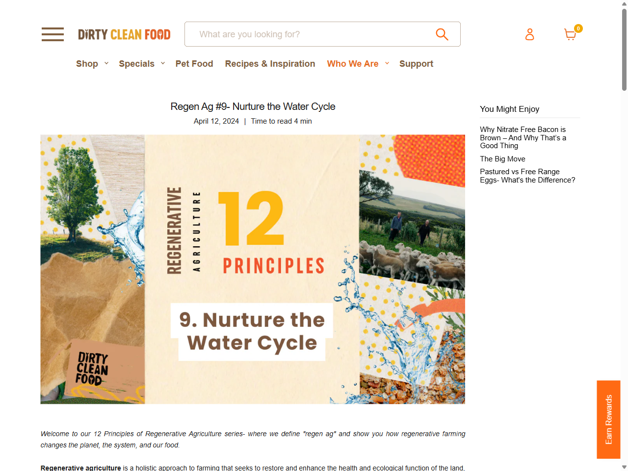 Preview of Regen Ag #9- Nurture the Water Cycle - Dirty Clean Food