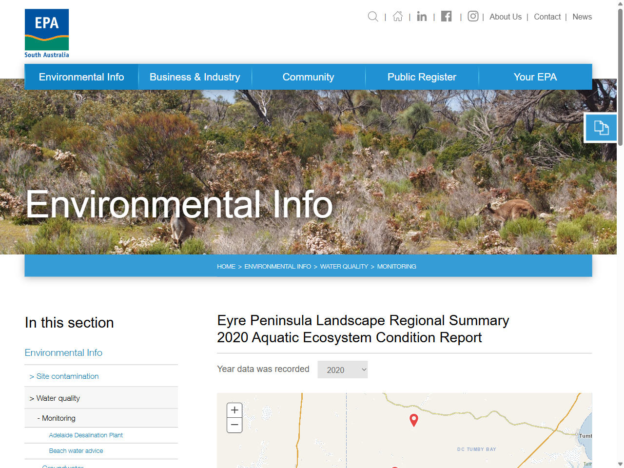 Preview of Eyre Peninsula Landscape Regional Summary 2020 Aquatic ...