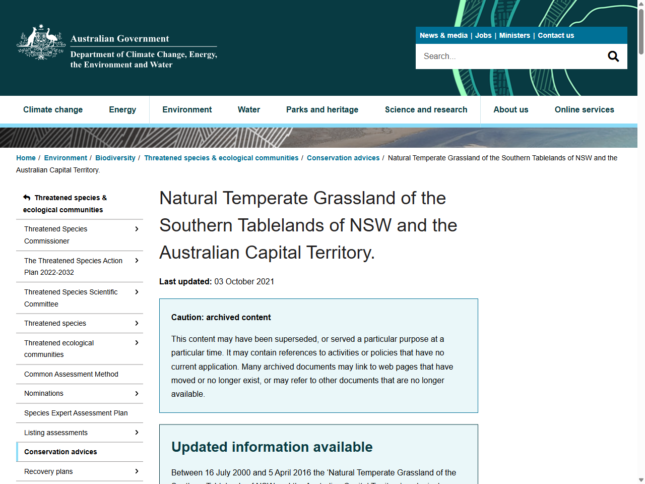 Preview of Natural Temperate Grassland of the Southern Tablelands of NSW and the Australian Capital Territory. - DCCEEW, accessed August 12, 2025,