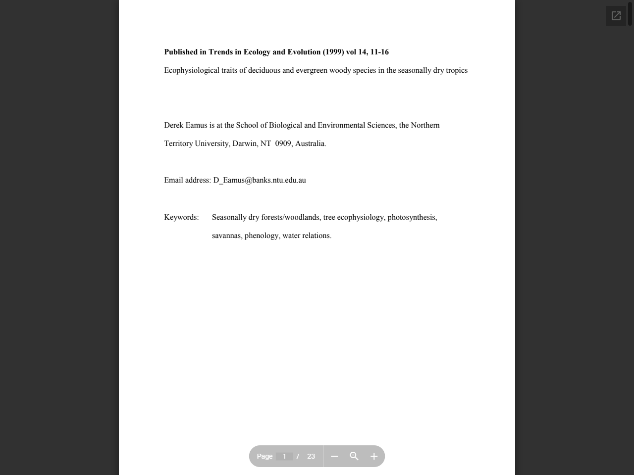 Preview of Structure, Function and Behaviour of Savannas - OPUS at UTS, accessed July 24, 2025,