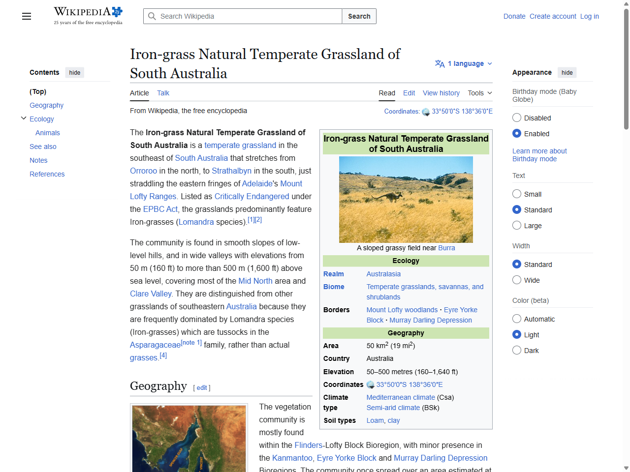 Preview of Iron-grass Natural Temperate Grassland of South Australia - Wikipedia