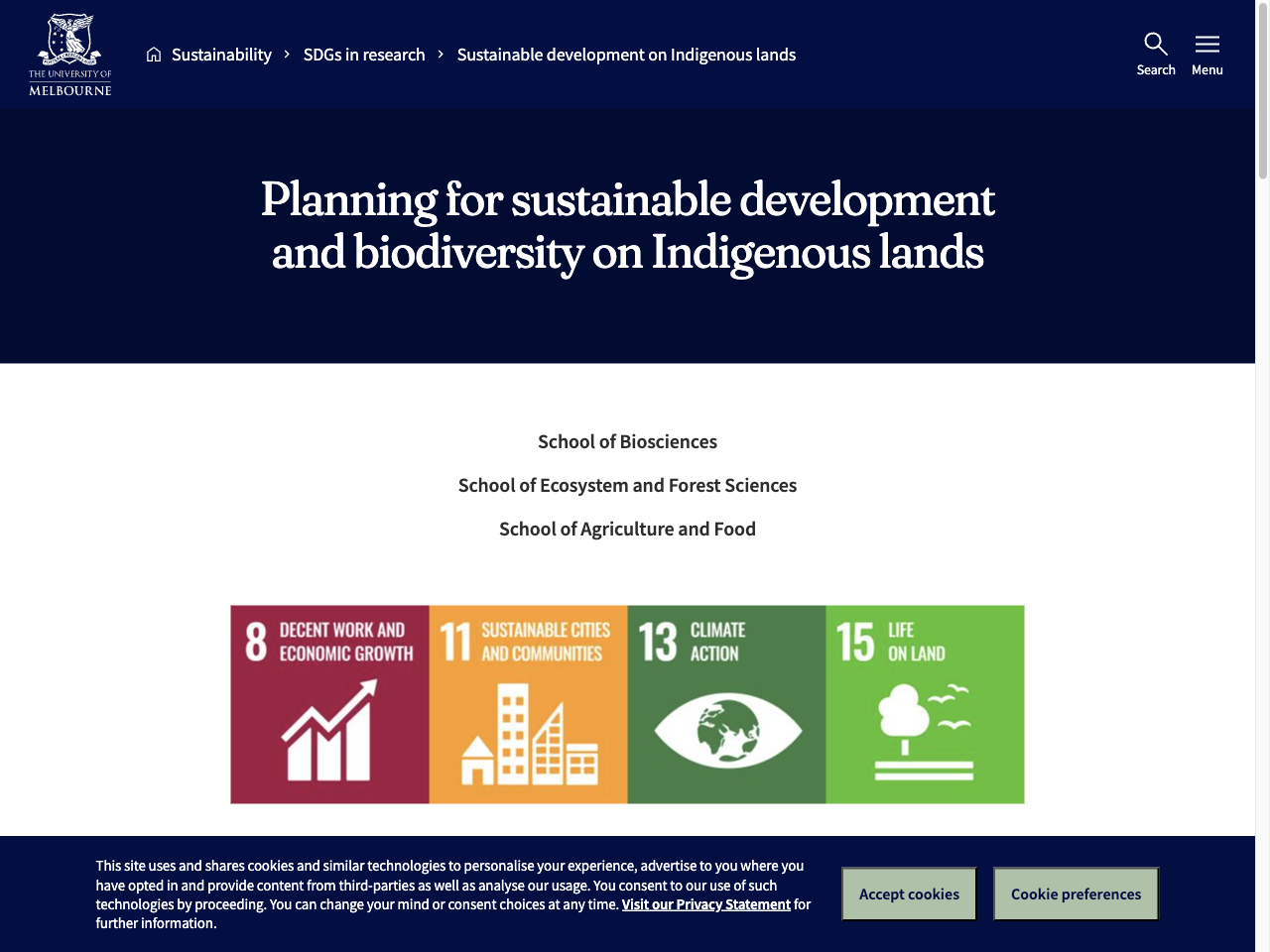Preview of Sustainable development on Indigenous lands - Sustainability - The University of Melbourne, accessed July 30, 2025,