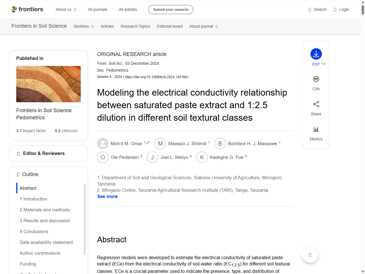 Preview of soil survey standard test method electrical conductivity, accessed July 30, 2025