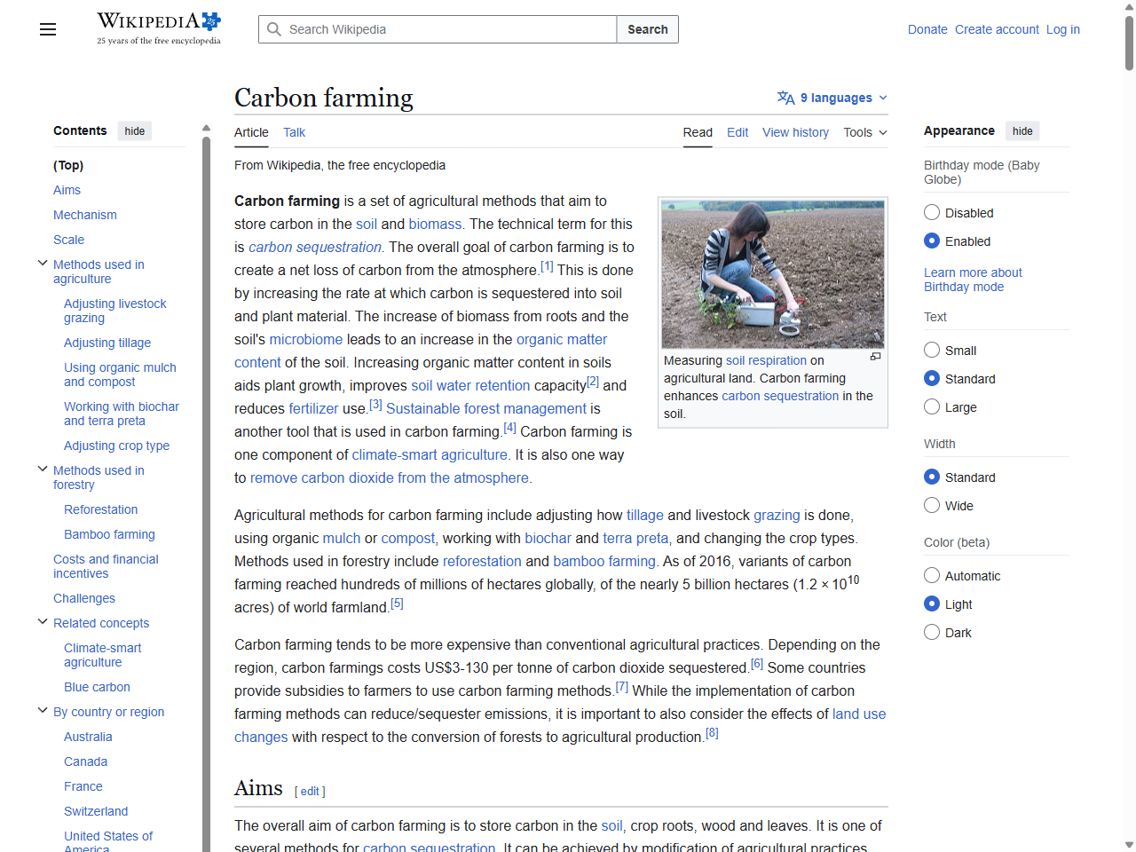 Preview of Carbon farming - Wikipedia