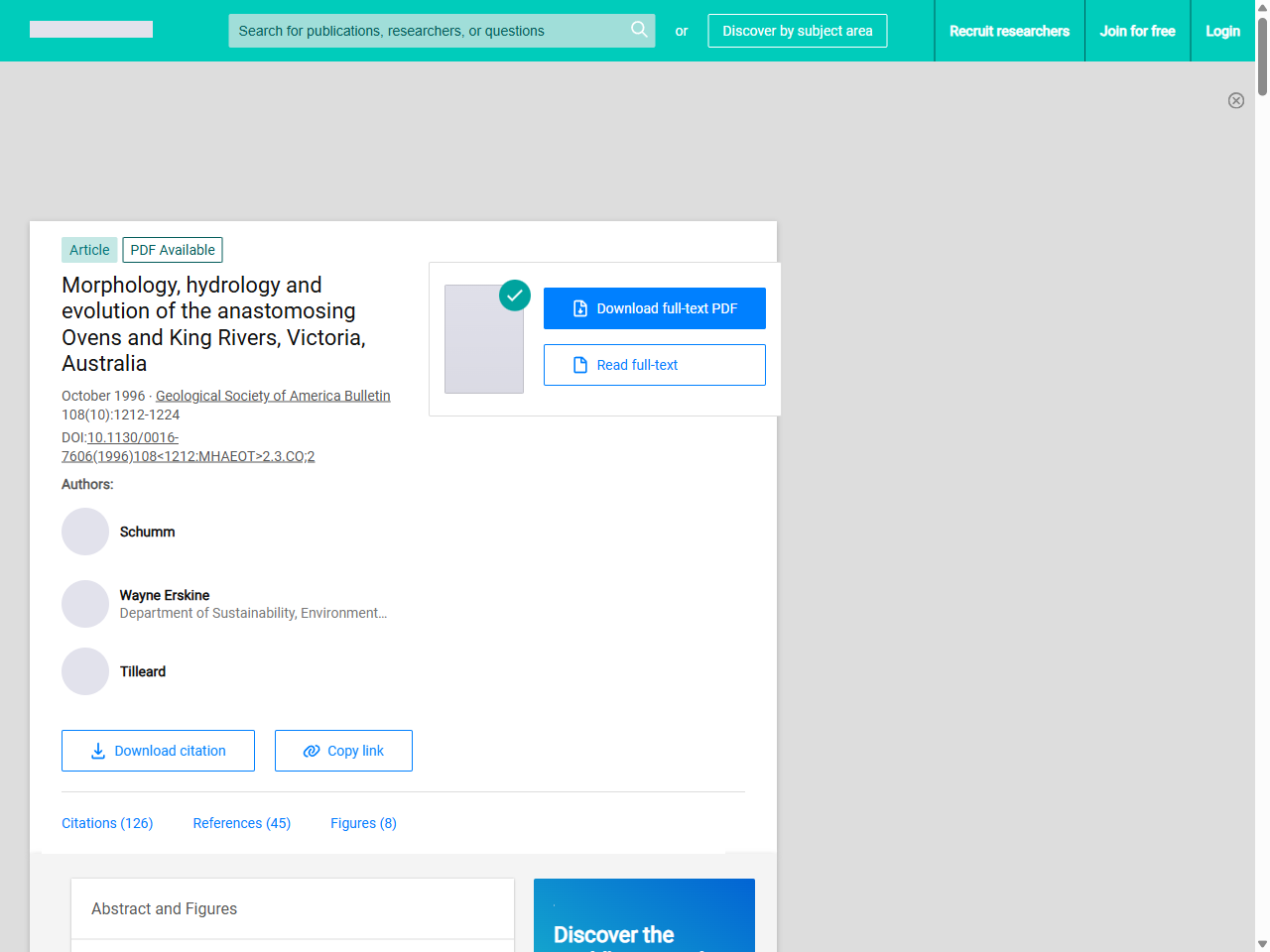 Preview of (PDF) Morphology, hydrology and evolution of the anastomosing Ovens and King Rivers, Victoria, Australia - ResearchGate, accessed July 22, 2025