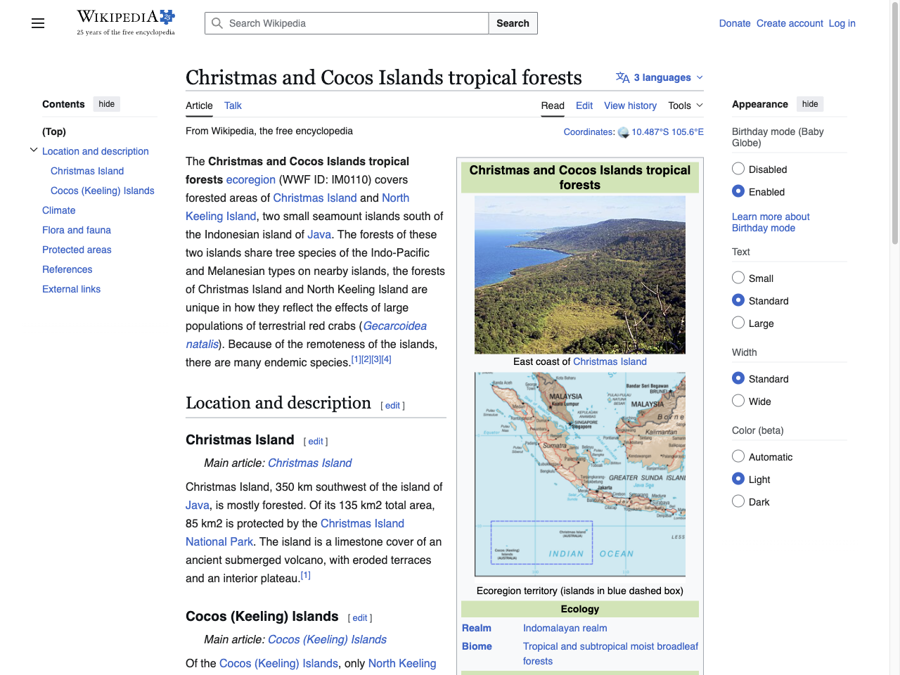 Preview of Christmas and Cocos Islands tropical forests - Wikipedia, accessed July 30, 2025,