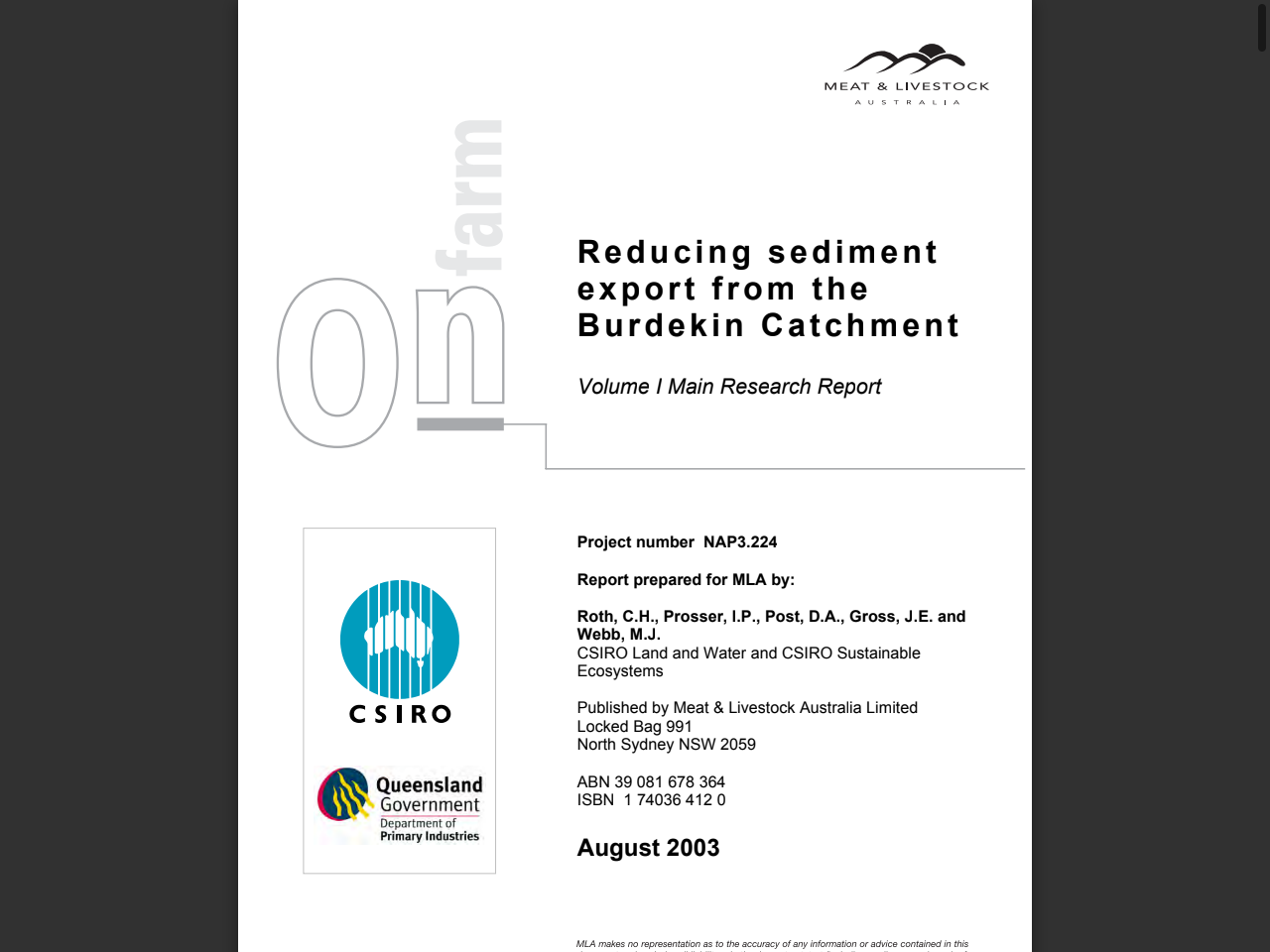 Preview of Reducing sediment export from the Burdekin Catchment - MLA, accessed July 20, 2025, 