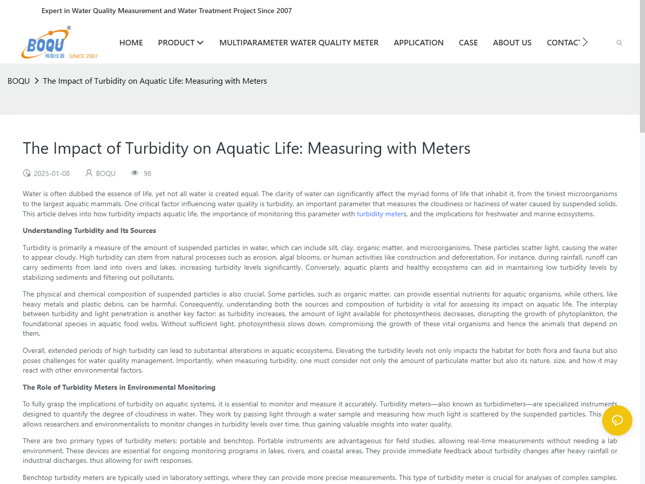 Preview of The Impact of Turbidity on Aquatic Life: Measuring with Meters - BOQU Instrument, accessed July 27, 2025, 